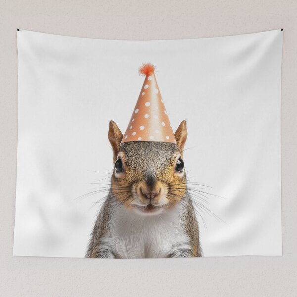 Item preview, Cute Squirrel with Party Hat Birthday Celebration designed and sold by LazyOwlStore.