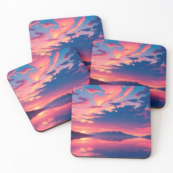 Item preview, AI Sunset Landscape | Tranquil Digital Nature Scene designed and sold by typoinspired.