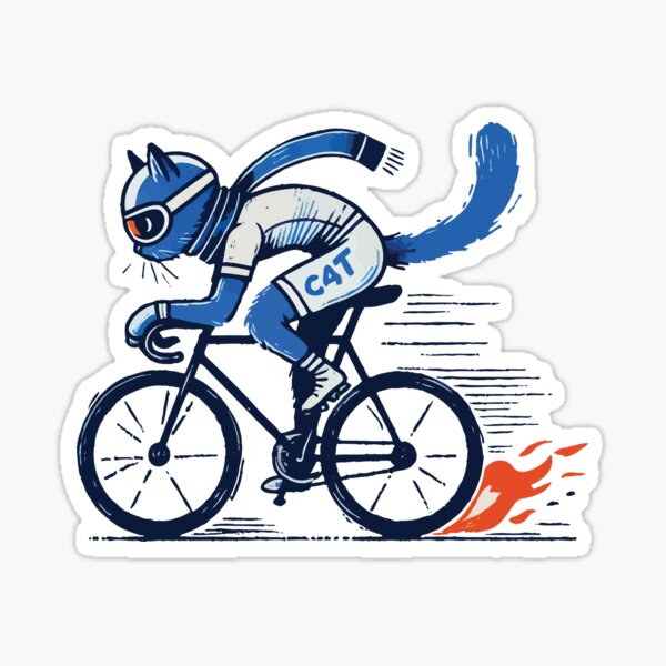 Item preview, Bicycle Cat For Stylish Road Cyclists designed and sold by LuminOrb.