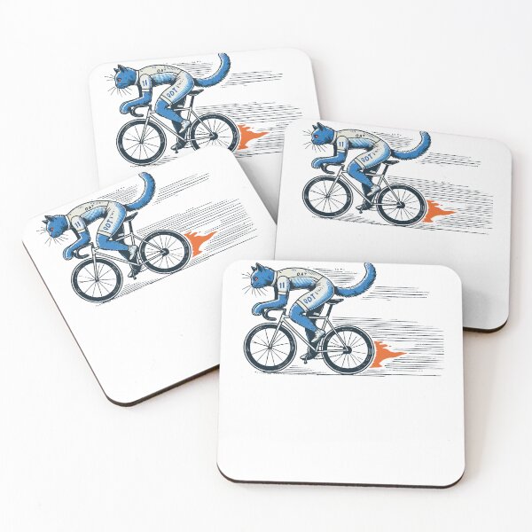 Item preview, Cat On Racing Bike Design For Bike Lovers designed and sold by LuminOrb.