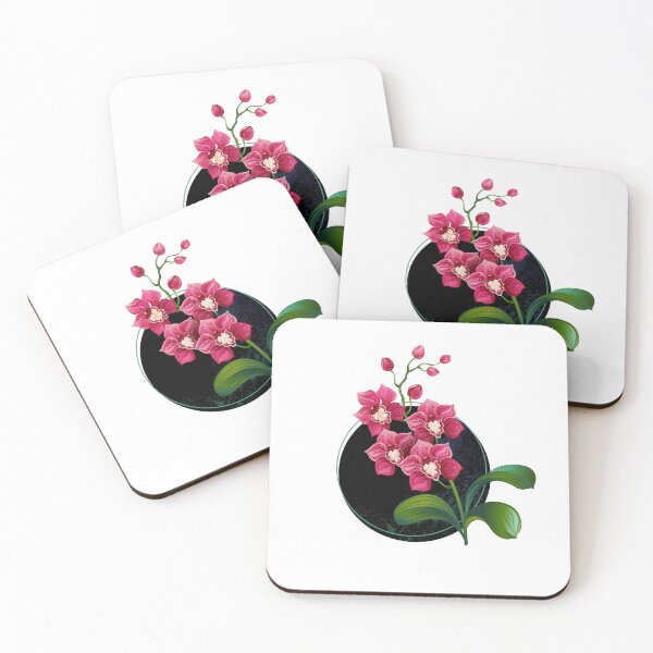 Item preview, Pink orchid in circle designed and sold by Blackmoon9.