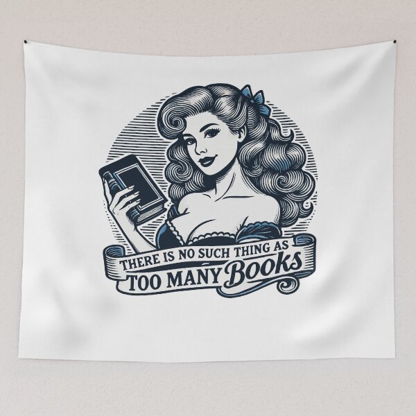 Item preview, Retro Book Girl Book Design For Frequent Readers designed and sold by LuminOrb.