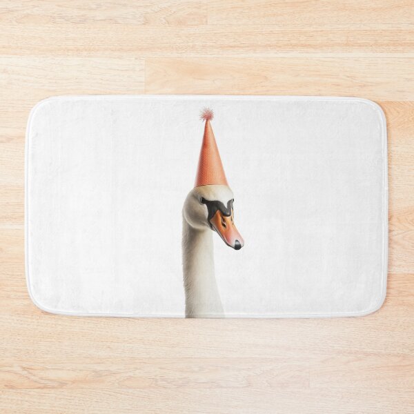 Item preview, Cute Swan with Party Hat Birthday Celebration designed and sold by LazyOwlStore.