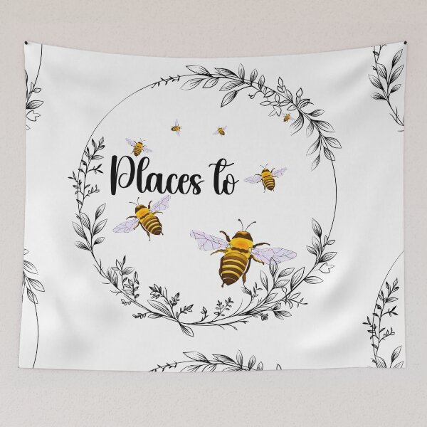 Item preview, Places To Bee Floral Wreath 1 designed and sold by AnTartstudios.