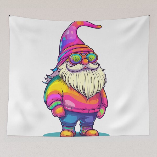 Item preview, Psychedelic Gnome: Abstract Whimsical Gnome designed and sold by bapupa.