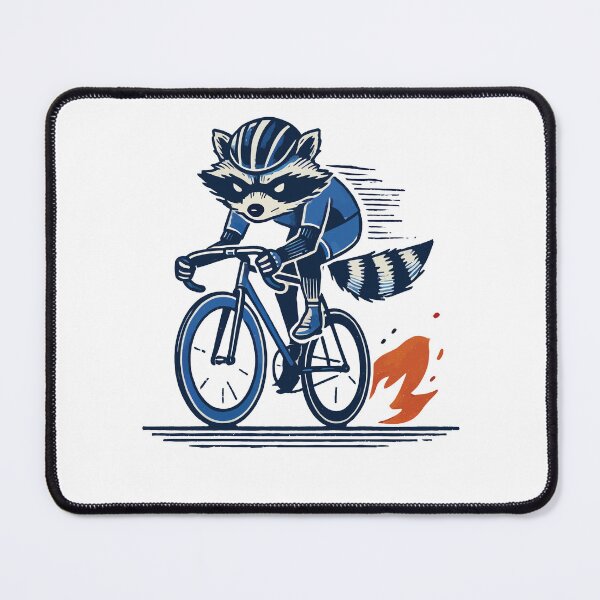 Item preview, Raccoon On Racing Bike For Sporty Cyclists designed and sold by LuminOrb.