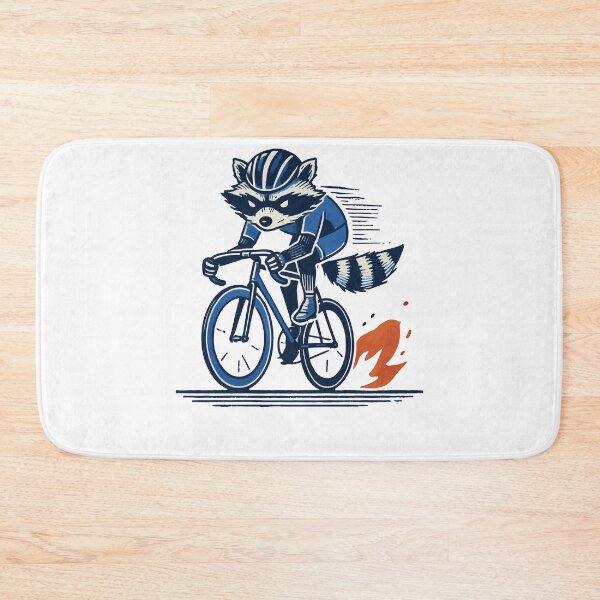 Item preview, Raccoon On Racing Bike For Sporty Cyclists designed and sold by LuminOrb.