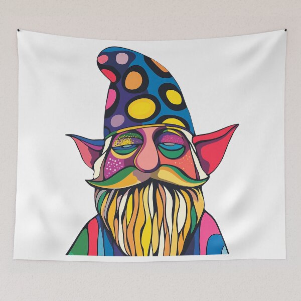 Item preview, Whimsical Psychedelic Gnome designed and sold by bapupa.