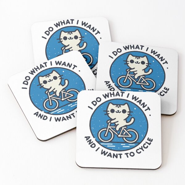 Item preview, Retro Cat Motif On Bicycle With Humor And Power designed and sold by LuminOrb.