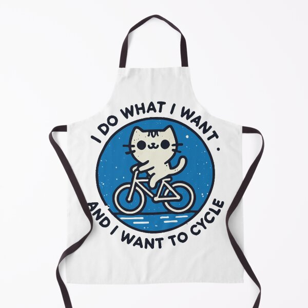 Item preview, Retro Cat Motif On Bicycle With Humor And Power designed and sold by LuminOrb.