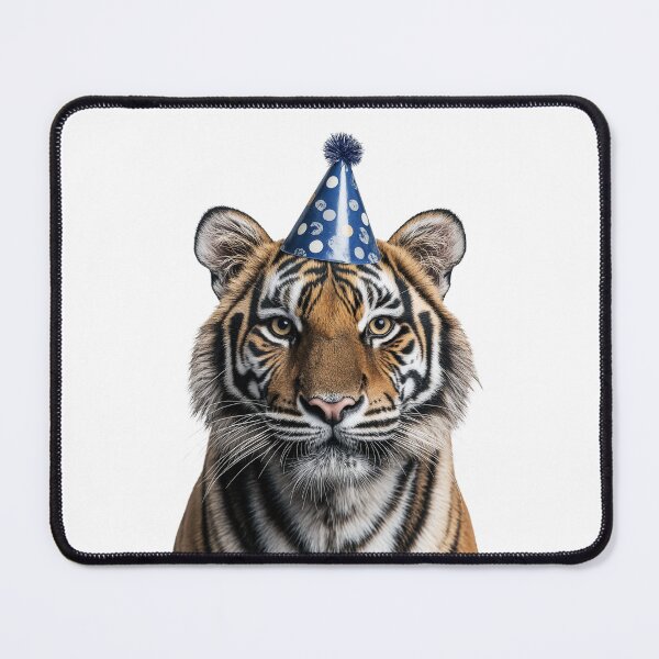 Item preview, Cute Tiger with Party Hat Birthday Celebration designed and sold by LazyOwlStore.