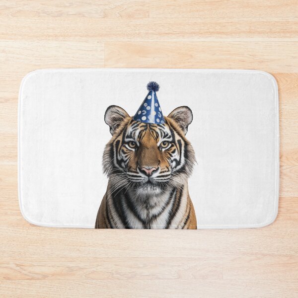 Item preview, Cute Tiger with Party Hat Birthday Celebration designed and sold by LazyOwlStore.