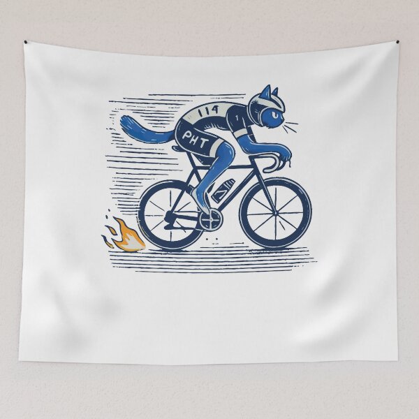 Item preview, Racing Bike Cat Design For Sporty Bike Enthusiasts designed and sold by LuminOrb.