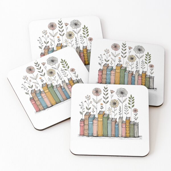 Item preview, Book Lovers Floral Book Design In Cottagecore designed and sold by LuminOrb.