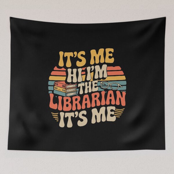 Item preview, It’s Me Hi I’m the Librarian It’s Me Retro Bookish designed and sold by tmerchtrends.