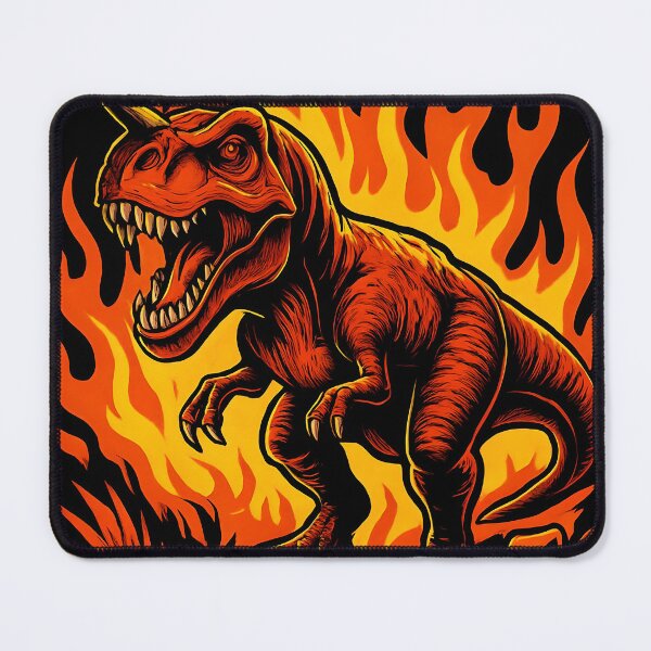Item preview, Carcharodontosaurus in flames designed and sold by MountAshDesigns.