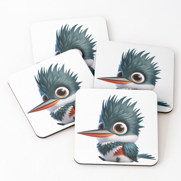 Item preview, Adorable Belted Kingfisher designed and sold by Sillytoe.