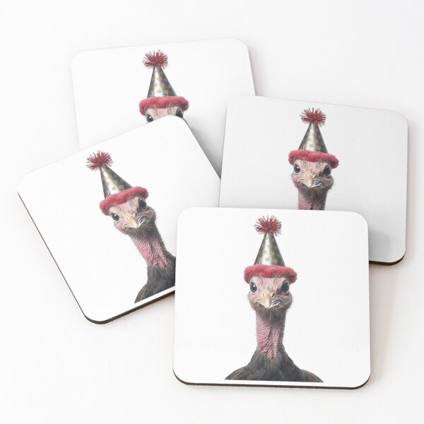 Item preview, Cute Turkey with Party Hat Birthday Celebration designed and sold by LazyOwlStore.
