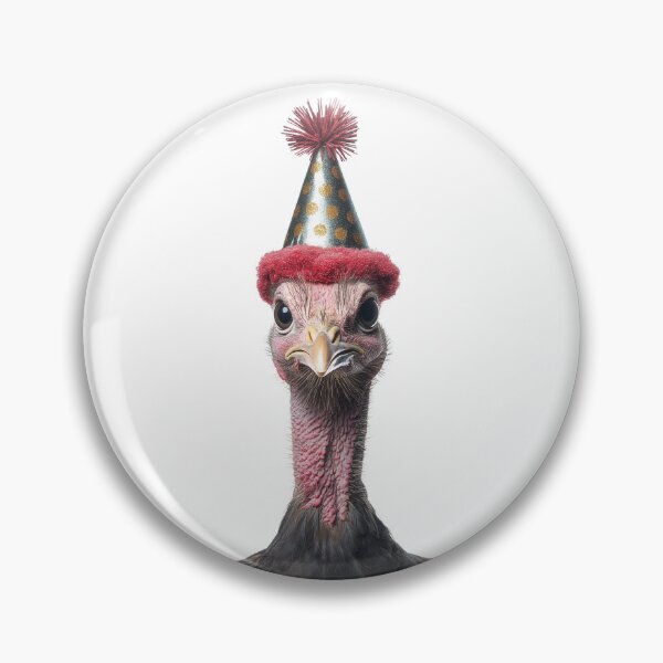 Item preview, Cute Turkey with Party Hat Birthday Celebration designed and sold by LazyOwlStore.
