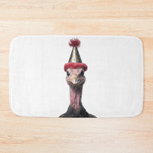 Item preview, Cute Turkey with Party Hat Birthday Celebration designed and sold by LazyOwlStore.