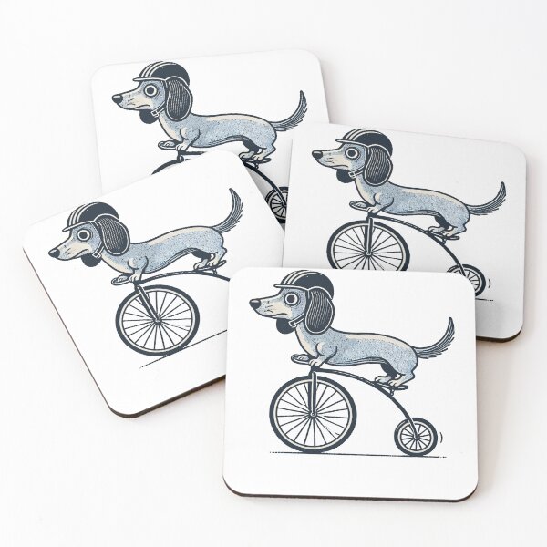 Item preview, Funny Dachshund On A Bike For Dog Lovers designed and sold by LuminOrb.