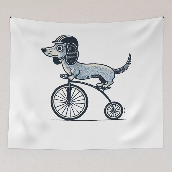 Item preview, Funny Dachshund On A Bike For Dog Lovers designed and sold by LuminOrb.