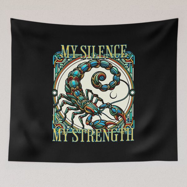 Item preview, My Silence Is My Strength – Stained Glass Scorpion Design designed and sold by NSB-Design.