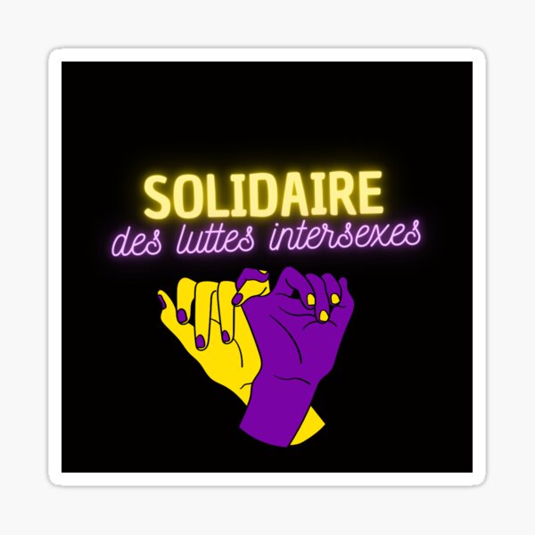 In solidarity with intersex struggles Sticker