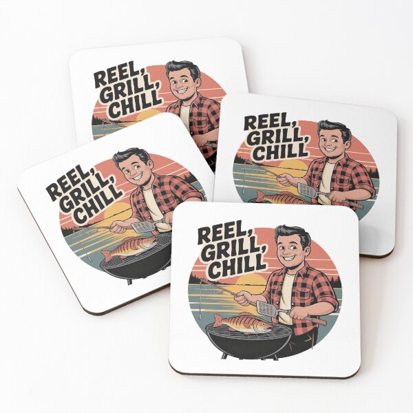 Item preview, Reel Grill Chill – Fishing and BBQ Dad Graphic for Father’s Day designed and sold by MagicWander.