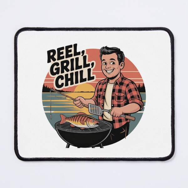 Item preview, Reel Grill Chill – Fishing and BBQ Dad Graphic for Father’s Day designed and sold by MagicWander.
