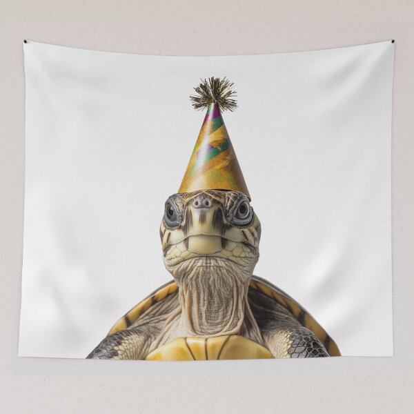 Item preview, Cute Turtle with Party Hat Birthday Celebration designed and sold by LazyOwlStore.