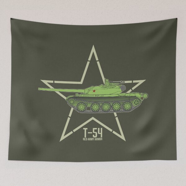 Item preview, T-54 Soviet Tank Red Army Armor Military Design designed and sold by FAawRay.