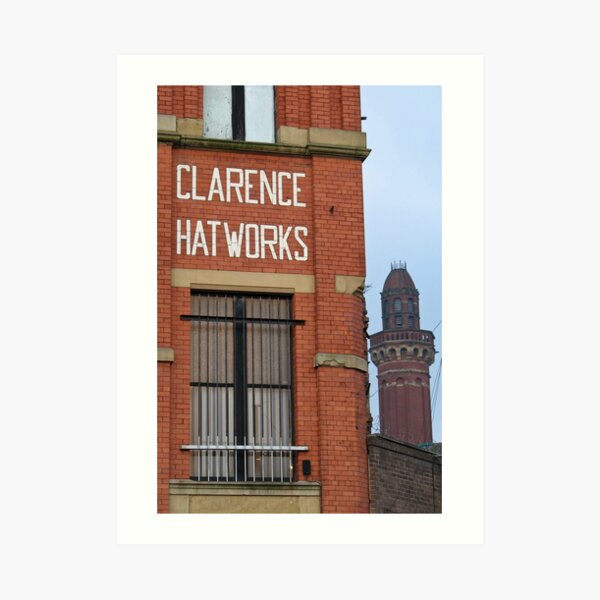 Clarence Hat Works, Salford, with Strangeways in the background Art Print