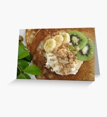 Pancakes with Fruit Greeting Card