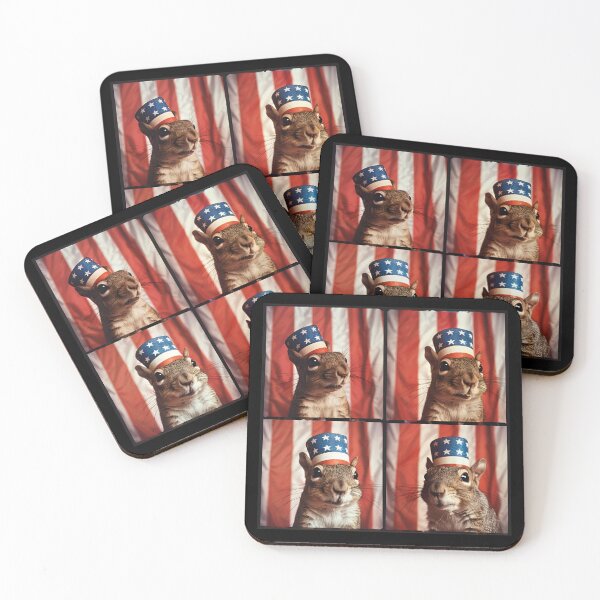 Item preview, Fourth of July Squirrel in USA Flag Hat – Cute Patriotic Animal for Independence Day designed and sold by RockFireMerch.