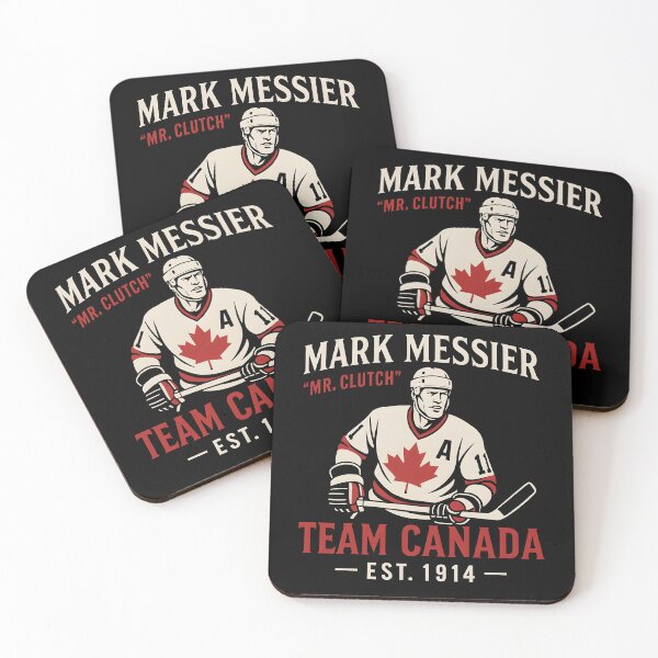 Item preview, Mark Messier "Mr. Clutch" Team Canada Hockey EST. 1914 Shirt – Vintage Retro Red, Black & White Vector Design designed and sold by WAUZ.