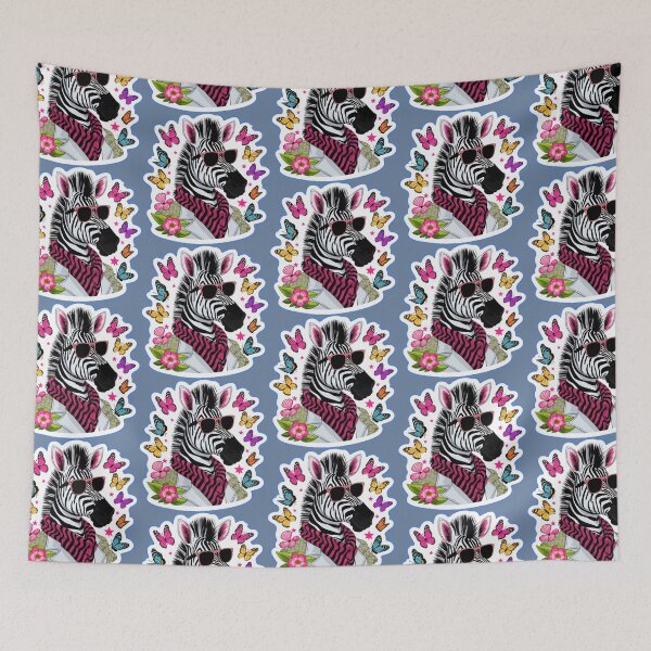 Item preview, A Cool Zebra Water Colour illustration designed and sold by ZooStateofMind.