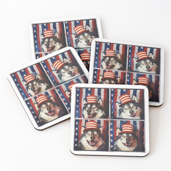 Item preview, Patriotic Wolf American Flag Design – 4th of July Americana Animal designed and sold by RockFireMerch.