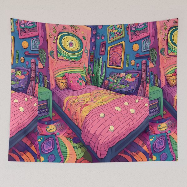 Item preview, Psychedelic Bedroom: Groovy Trippy Room designed and sold by bapupa.