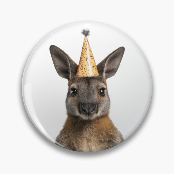 Item preview, Cute Wallaby with Party Hat Birthday Celebration designed and sold by LazyOwlStore.