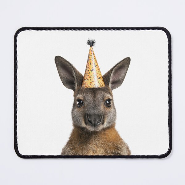 Item preview, Cute Wallaby with Party Hat Birthday Celebration designed and sold by LazyOwlStore.
