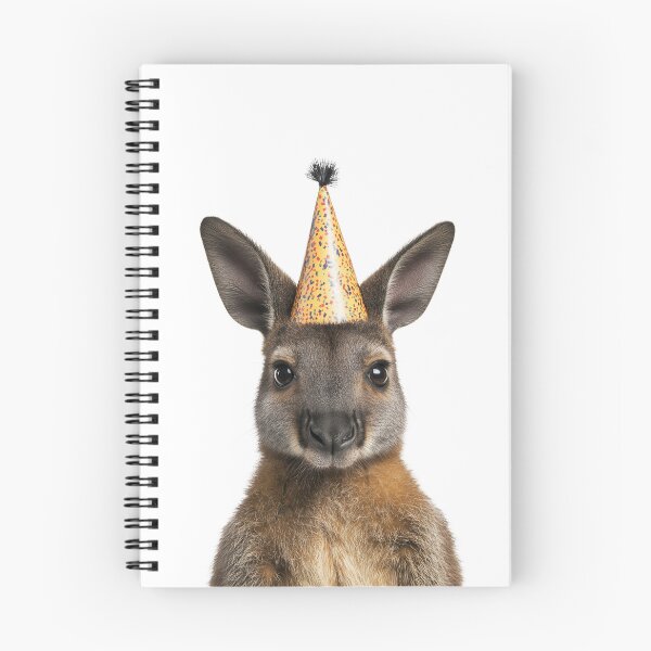 Item preview, Cute Wallaby with Party Hat Birthday Celebration designed and sold by LazyOwlStore.
