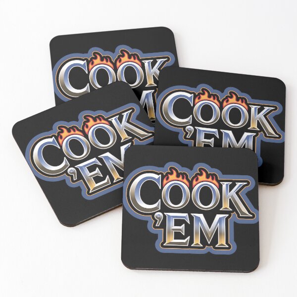 Item preview, Cook 'Em Design – Bold Flames and Metallic Lettering designed and sold by NSB-Design.