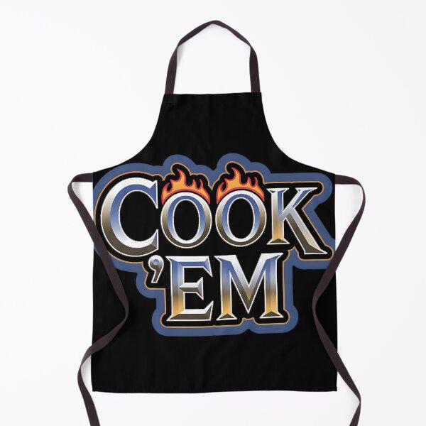 Item preview, Cook 'Em Design – Bold Flames and Metallic Lettering designed and sold by NSB-Design.