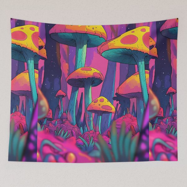 Item preview, Psychedelic Nature: Vibrant Groovy Flora designed and sold by bapupa.