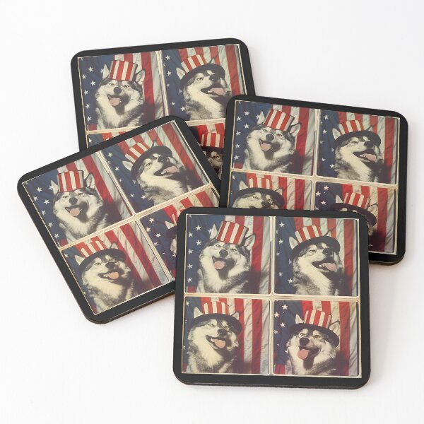Item preview, Fourth of July Wolf with USA Flag Hat – American Pride Wild Animal designed and sold by RockFireMerch.