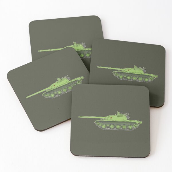 Item preview, T-54 Tank Side View Minimalist Green Military Design designed and sold by FAawRay.