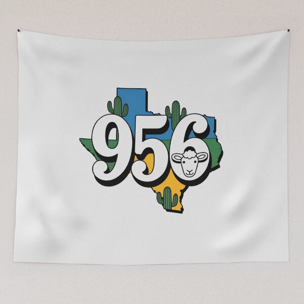 Item preview, Brownsville Texas 956 Map & Cactus Art designed and sold by StellarSnap.