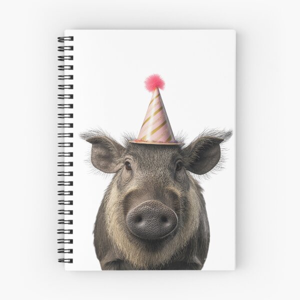 Item preview, Cute Warthog with Party Hat Birthday Celebration designed and sold by LazyOwlStore.