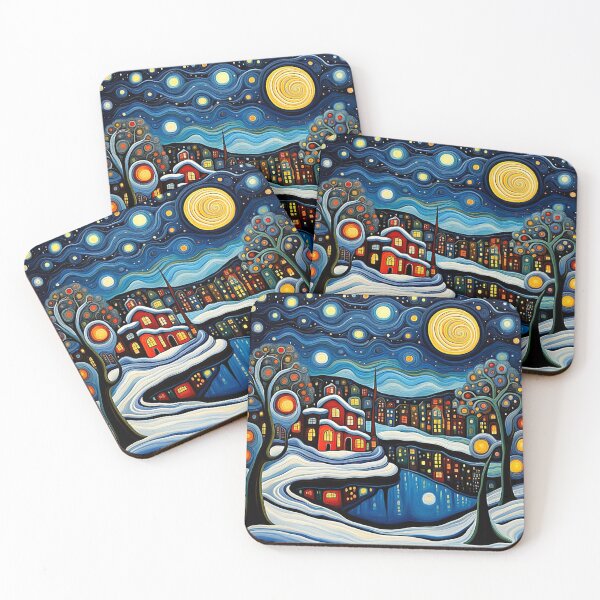 Item preview, Winter night by lake 7 designed and sold by George Hutton Hunter.